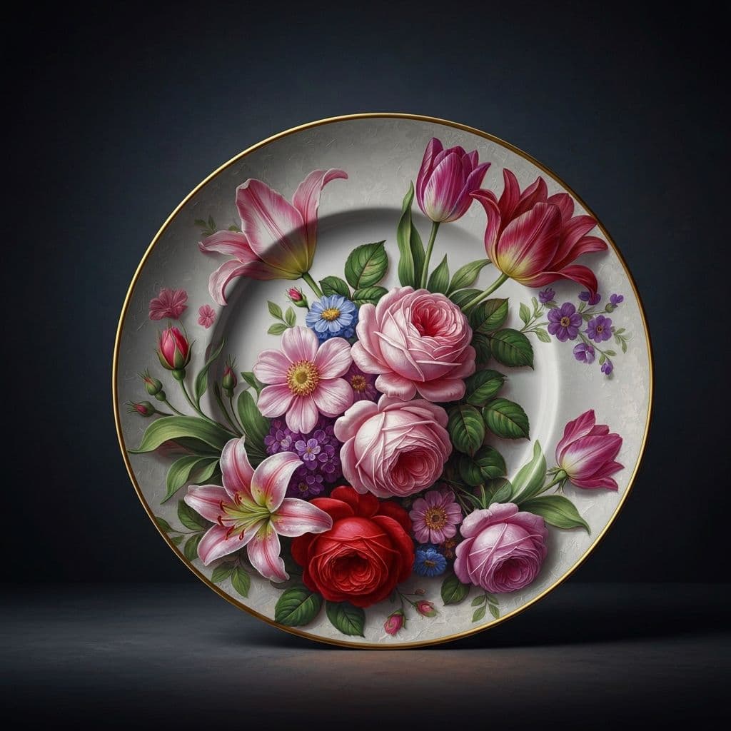 Porcelain Plate Oil Painting